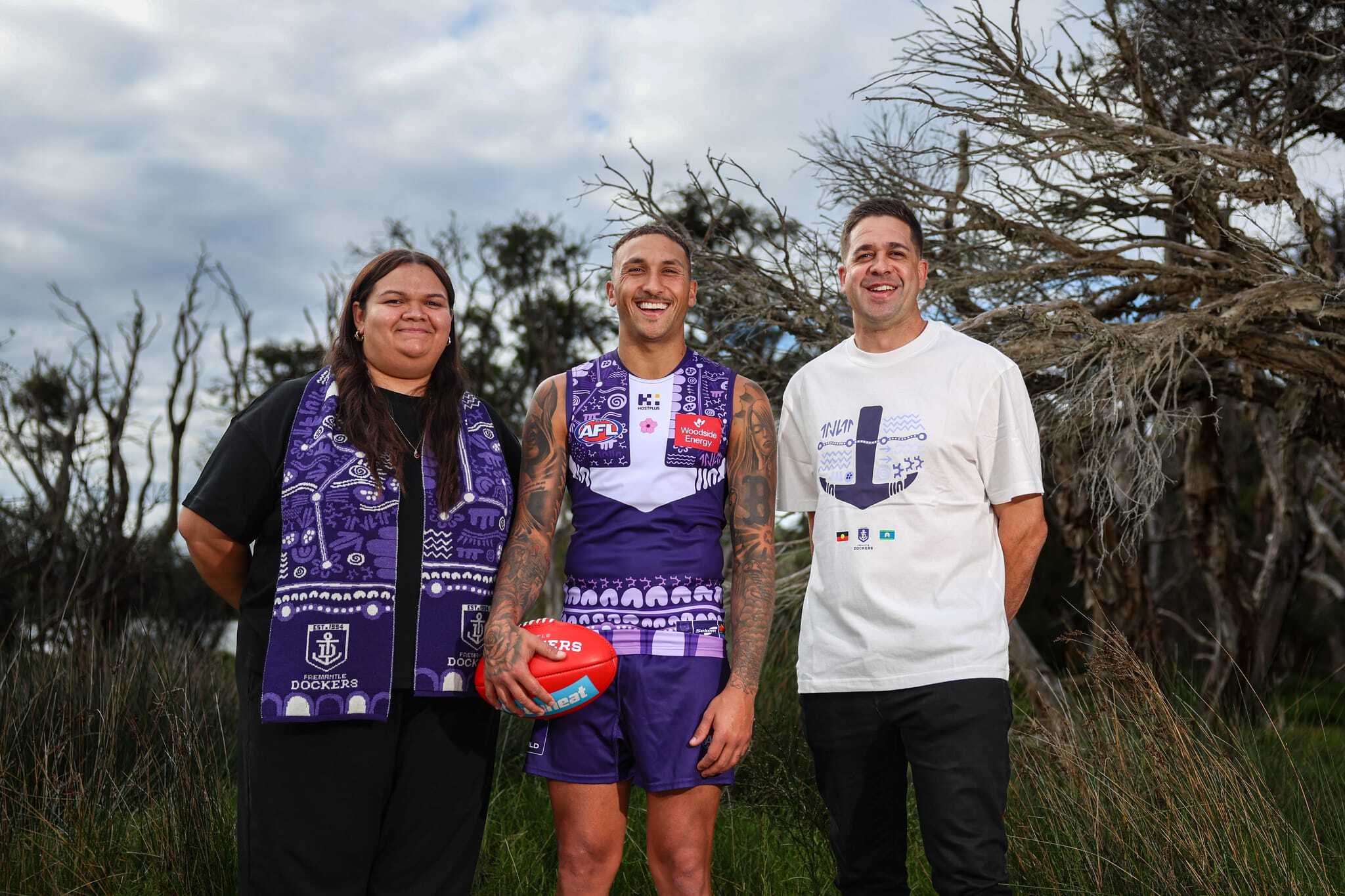 Shai Bolton Mariah Yarren Stephen Hill Fremantle Dockers Indigenous Jumper