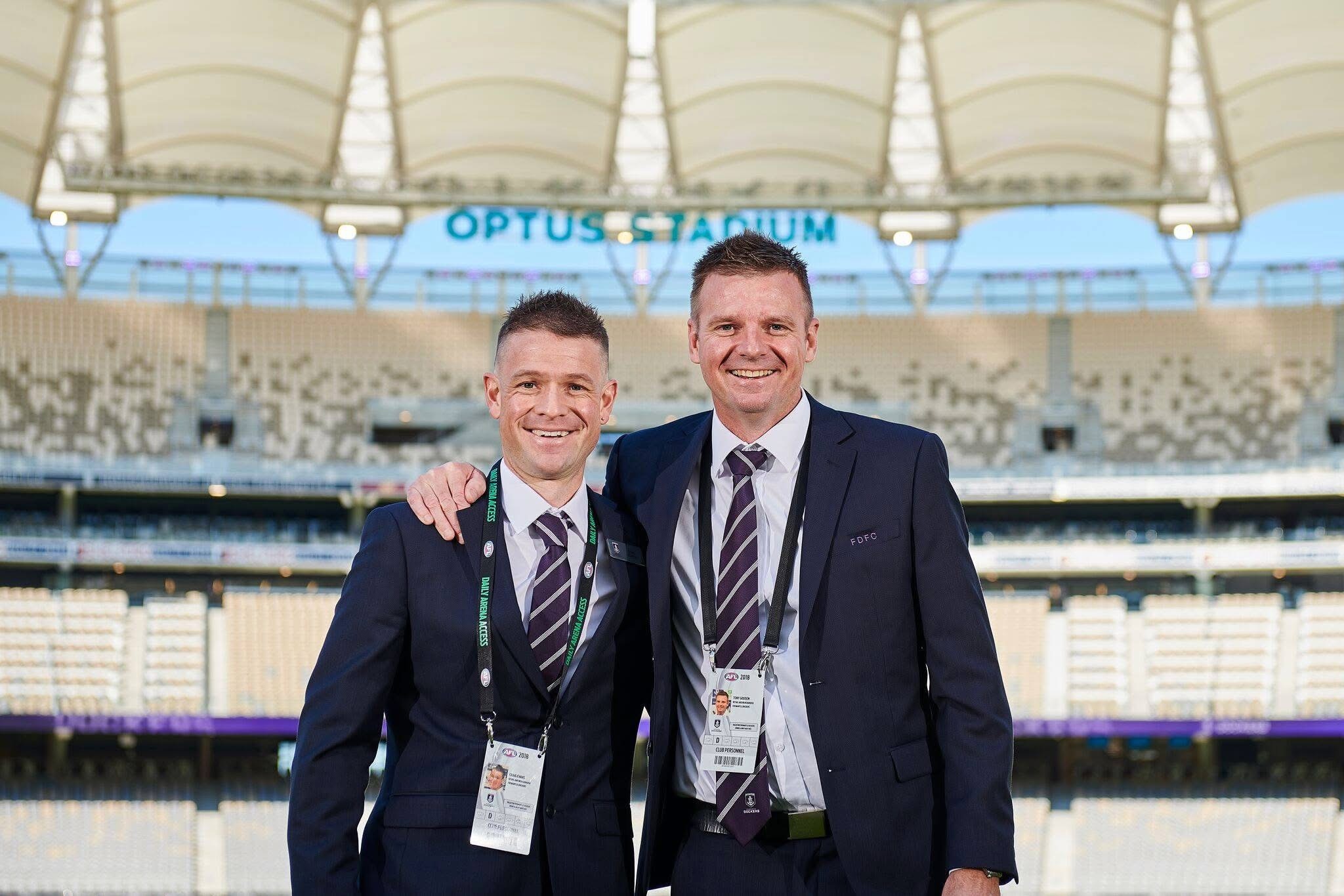 Tony Godden and Craig Evans, Fremantle Dockers Team Store management since 